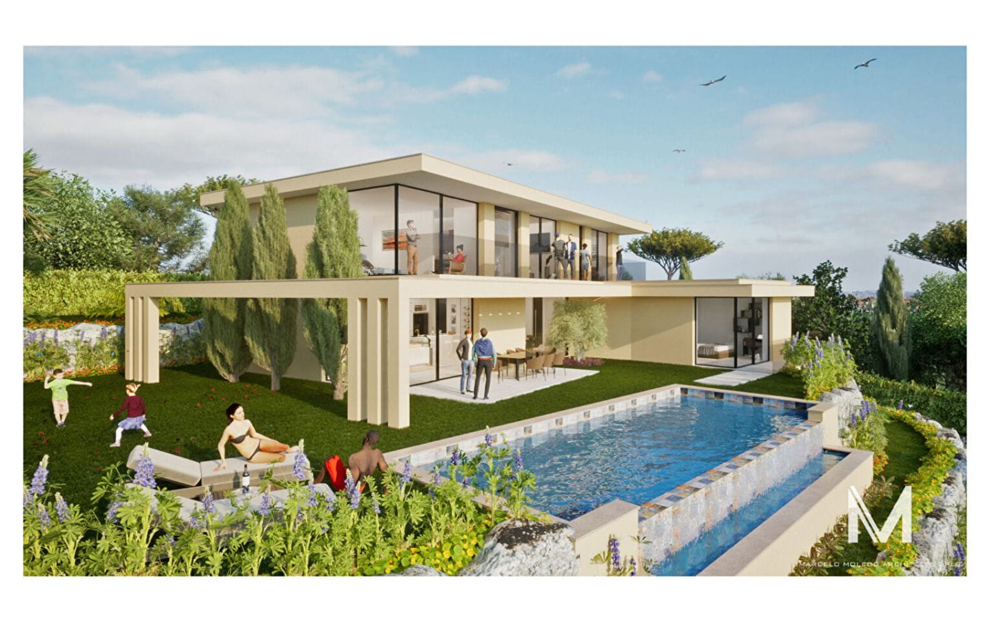 TERRAIN À VENDRE DE 1 463 M² AVEC VUE MER ET PERMIS DE CONSTRUIRE ACCEPTÉ, SITUÉ DANS UN DOMAINE PRIVÉ AUX ISSAMBRES Image 1