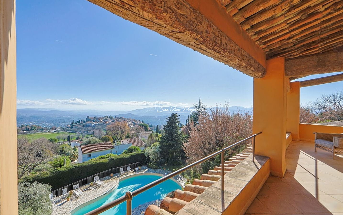 Cabris, Villa Panoramic View To The Sea Image 12