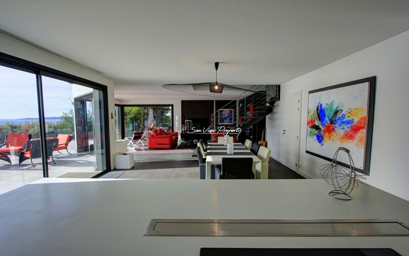 VILLA 380M² CONTEMPORAINE 8 PIECES AVEC VUE MER PANORAMIQUE, GARAGE DOUBLE, PISCINE MOBILE AUX ISSAMBRES Image 7