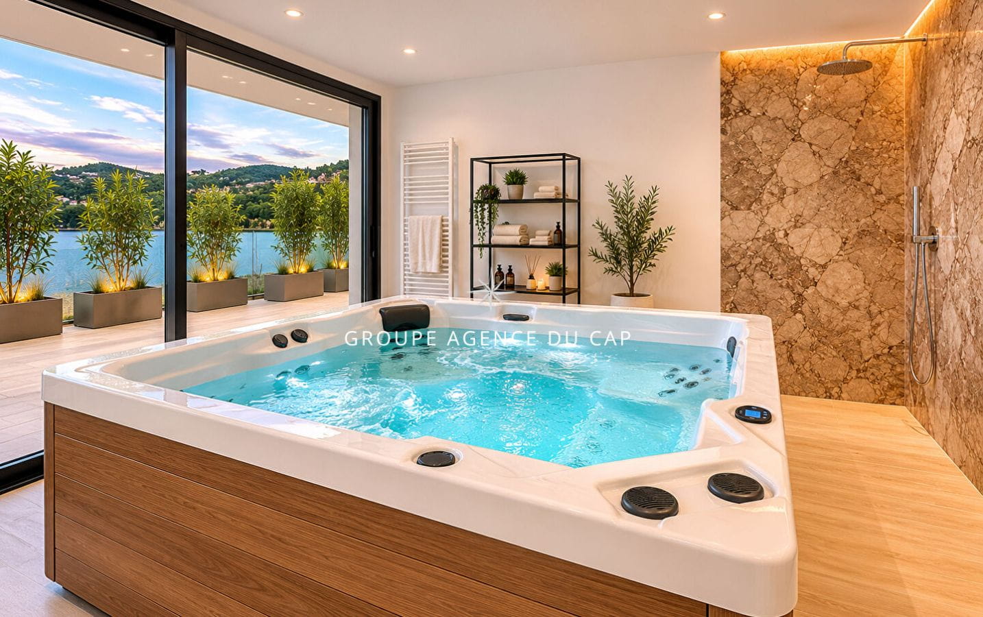 À VENDRE VILLA VUE MER 330 M2 AVEC 5 CHAMBRES GRAND GARAGE PISCINE ET JACUZZI, LES ISSAMBRES Image 7