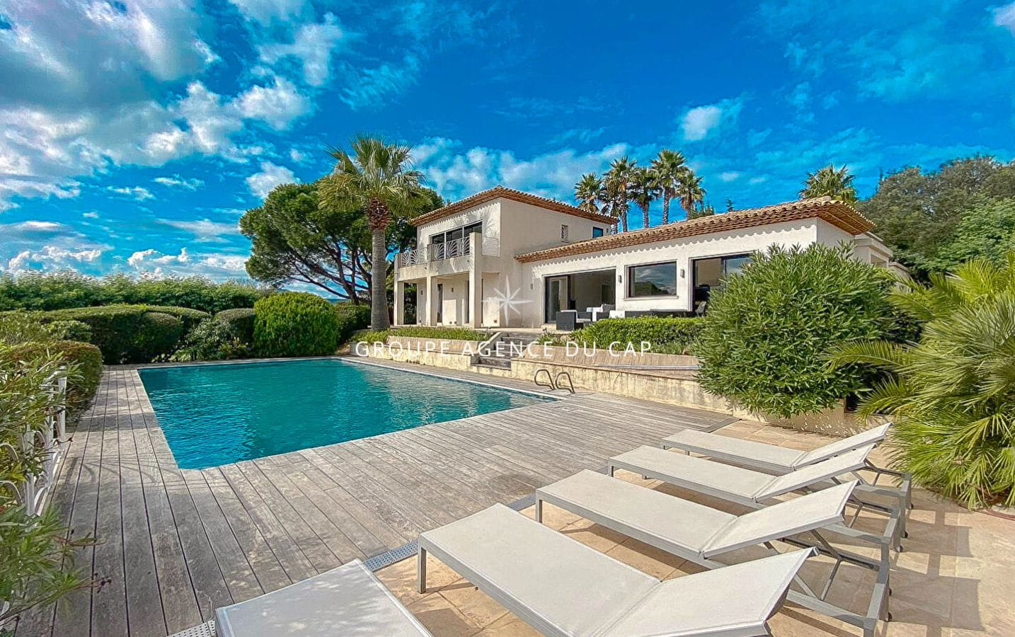 LES ISSAMBRES PROPERTY WITH SEA VIEW ON FOOT OF BEACHES AND SHOPS WITH SWIMMING POOL AND DOUBLE GARAGE Image 1