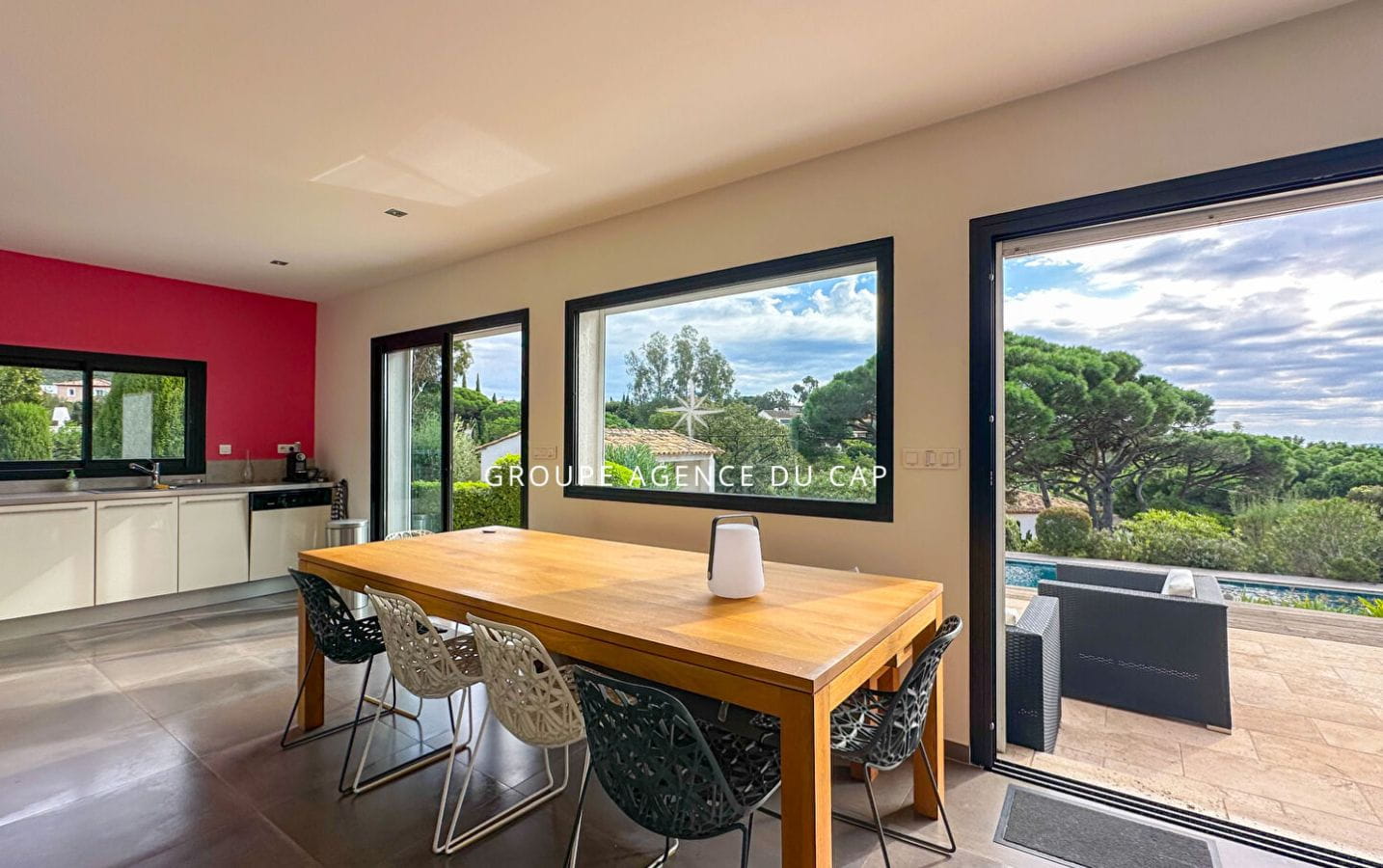 LES ISSAMBRES PROPERTY WITH SEA VIEW ON FOOT OF BEACHES AND SHOPS WITH SWIMMING POOL AND DOUBLE GARAGE Image 5