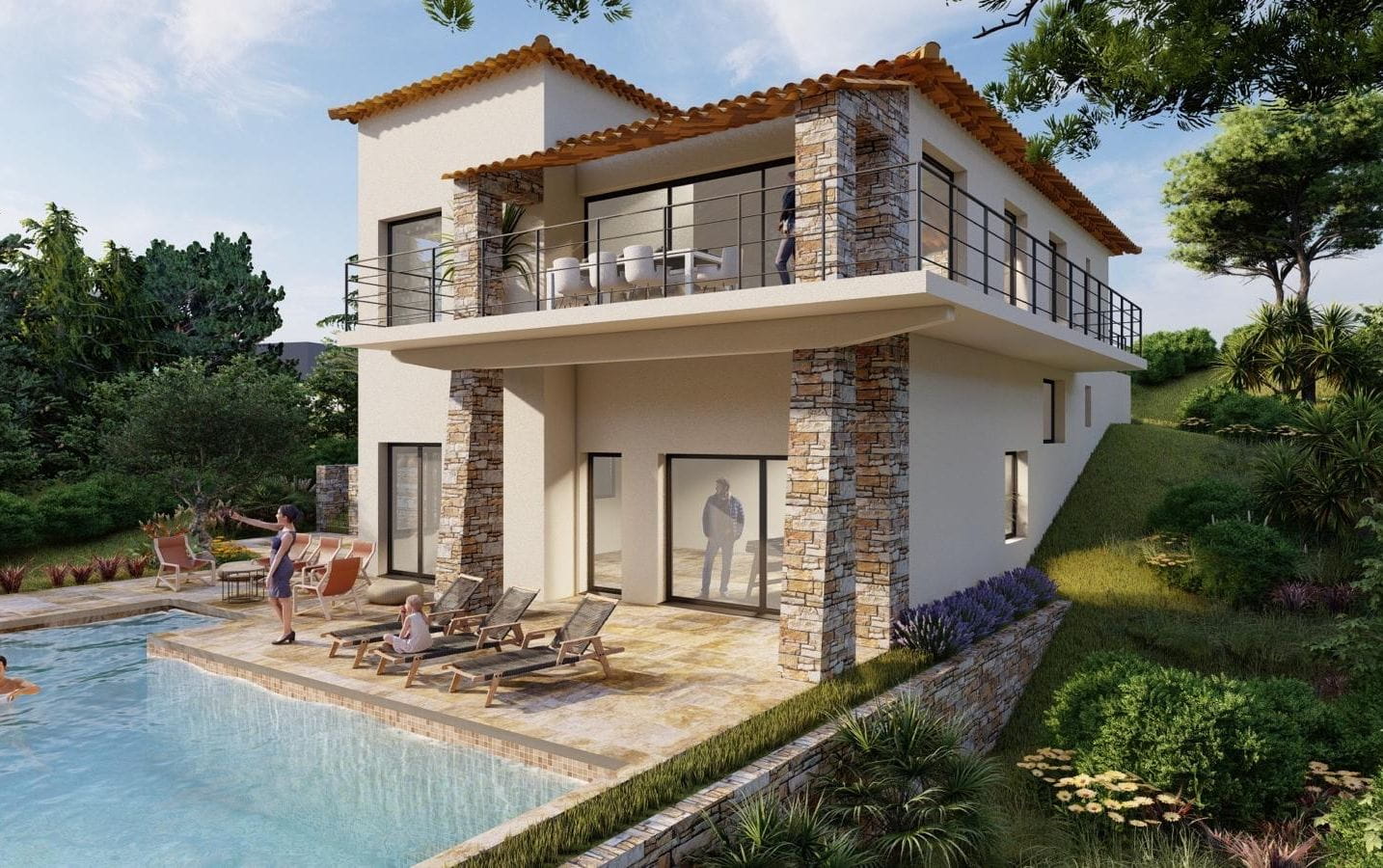 LES ISSAMBRES VILLA AVEC VUE MER PANORAMQUE AVEC PERMIS ACCEPTE ET PURGE Image 2