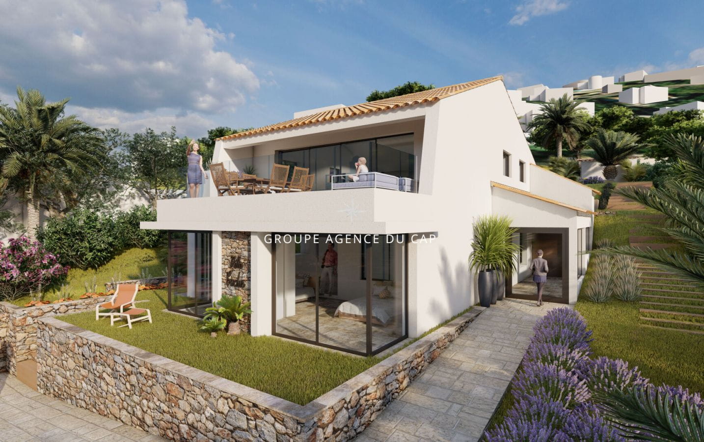 A VENDRE VILLA NEUVE 4 CHAMBRES PISCINE PARKINGS VUE MER PANORAMIQUE  PLAGES A PIED Image 1