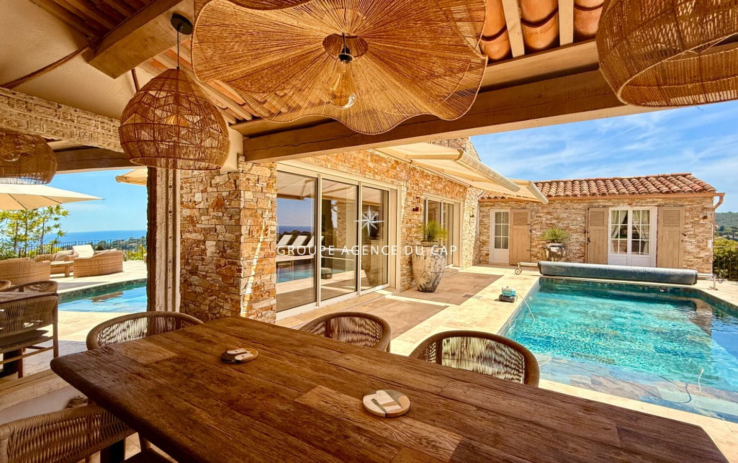 LES ISSAMBRES CHARMING STONE PROPERTY SEA VIEW 5 BEDROOMS POOL Image 0