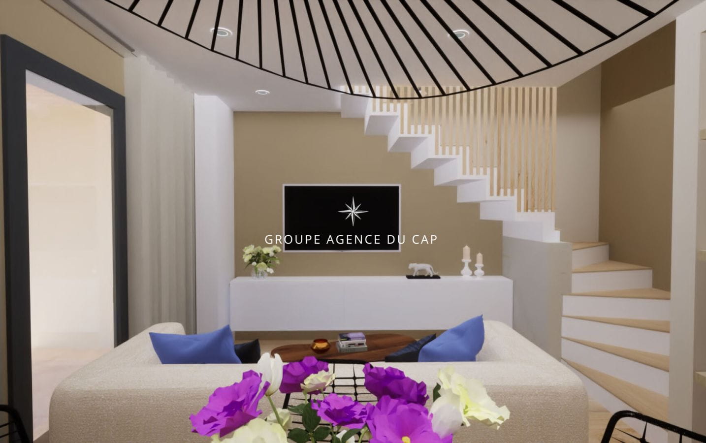 ST RAPHAEL, PIED DANS L’EAU, DUPLEX 3 PIECES DE 63 M²  EN REZ DE JARDIN  + TERRASSE FACE MER, PARKING PRIVÉ, PISCINE ET ACCES DIRECT MER Image 2