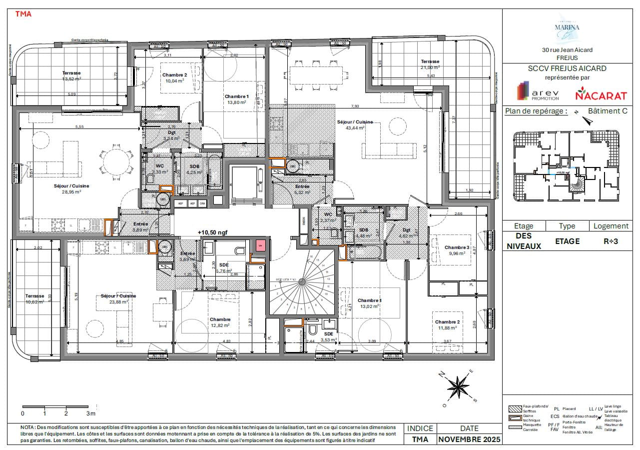 APPARTEMENT 2 PIECES DE 47 M², UNE CHAMBRE, TERRASSE DE 11 M²  et UN STATIONNEMENT Image 4