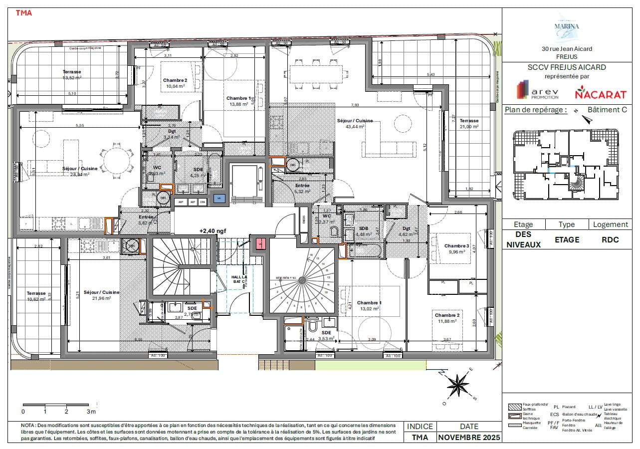 APPARTEMENT 4 PIECES DE 99 M², 3 CHAMBRES, TERRASSE DE 21 M², JARDIN DE 97 M²  ET 2 STATIONNEMENTS Image 4