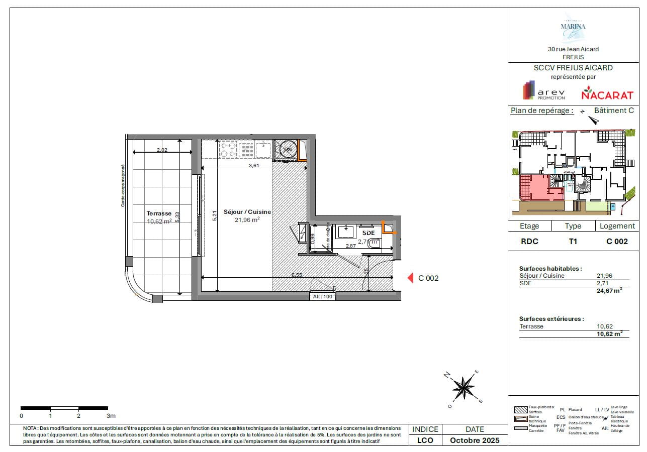 FRAIS REDUITS !!!  STUDIO UNE PIECE DE 25 M², TERRASSE DE 11 M² ET UN STATIONNEMENT Image 3